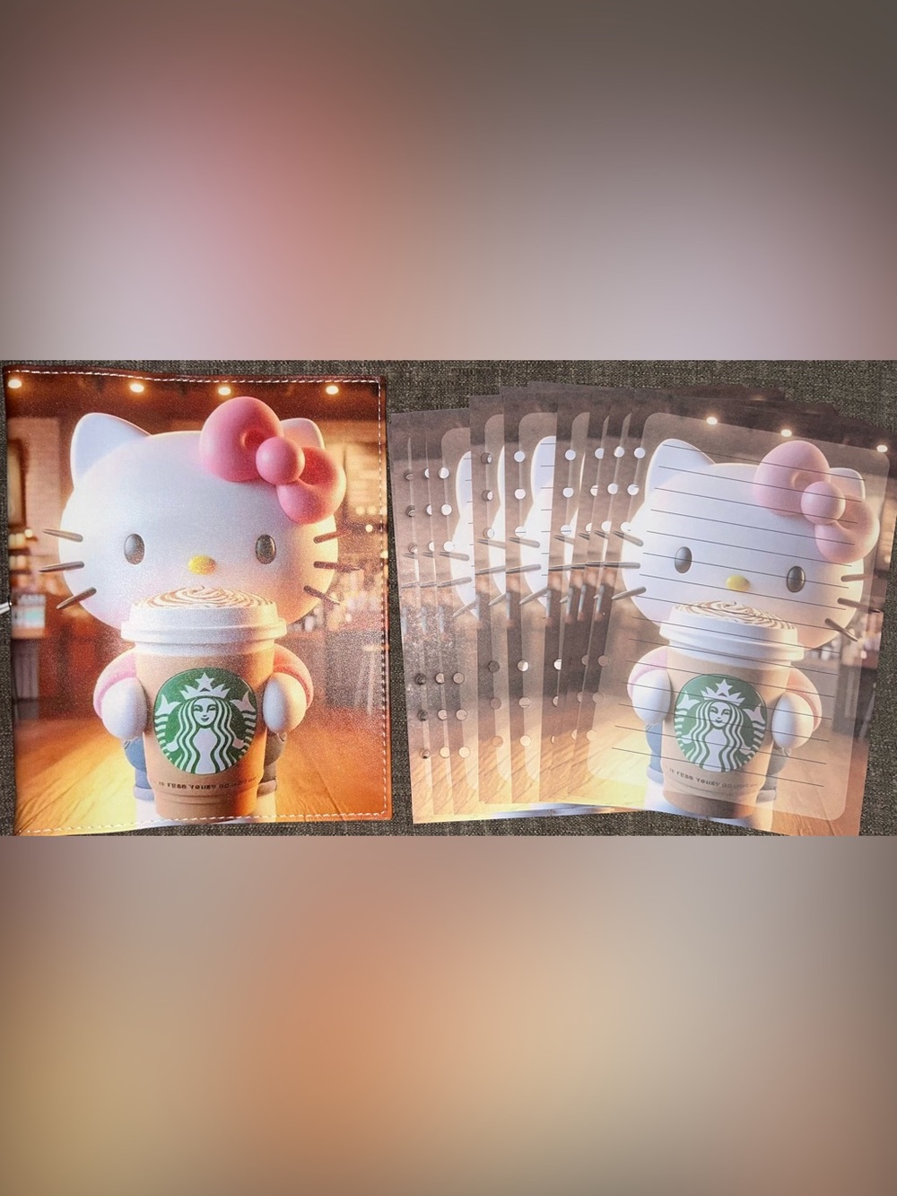Hello Kitty Coffee A5 soft Binder with pape